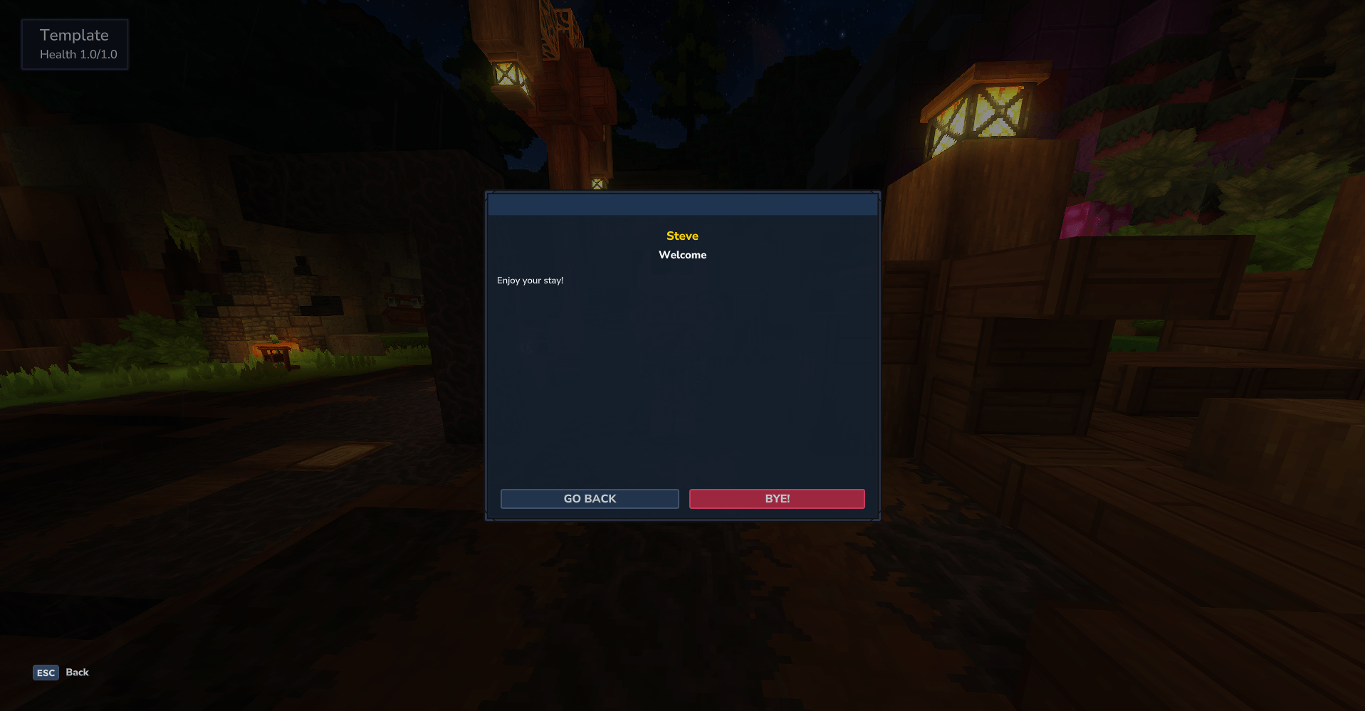 NPC Dialog interaction UI
